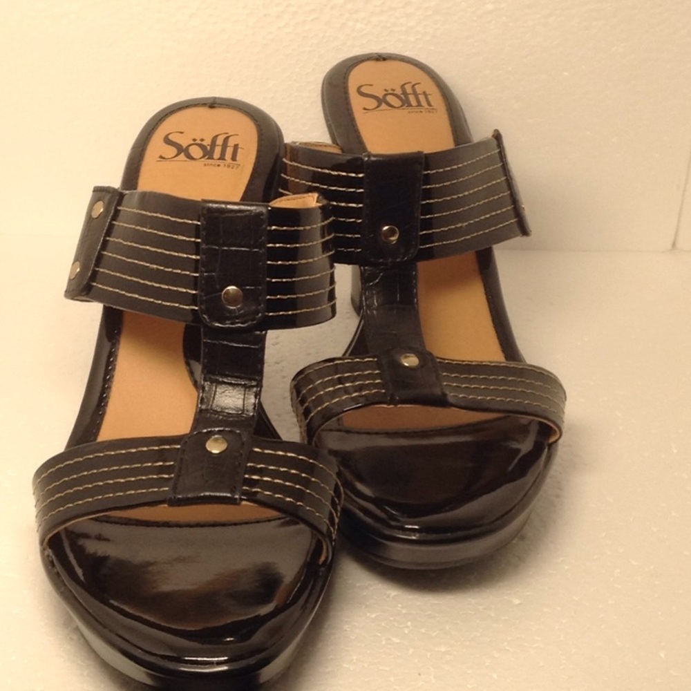 Black heels by Sofft. EUC